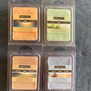 LumiEssence Scented Wax Melts Set 4 of clarity, energy, soothing, and balance.